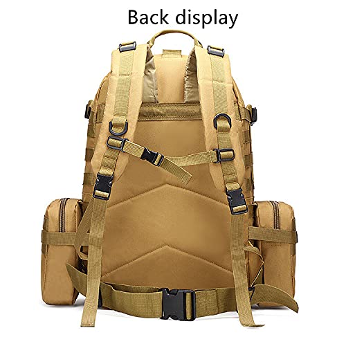 DTKJ Mochila tática de 50 l, mochila Molle, bolsa militar 4 em 1, bolsa militar para esportes ao ar
