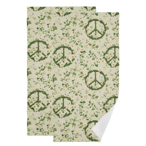 Toallas de mano Leaf Peace de algodón absorbente para baño y gimnasio 2