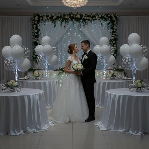 Image of Lightsfever 6 Pack Light Up Balloon Centerpieces for Table, Pump Included