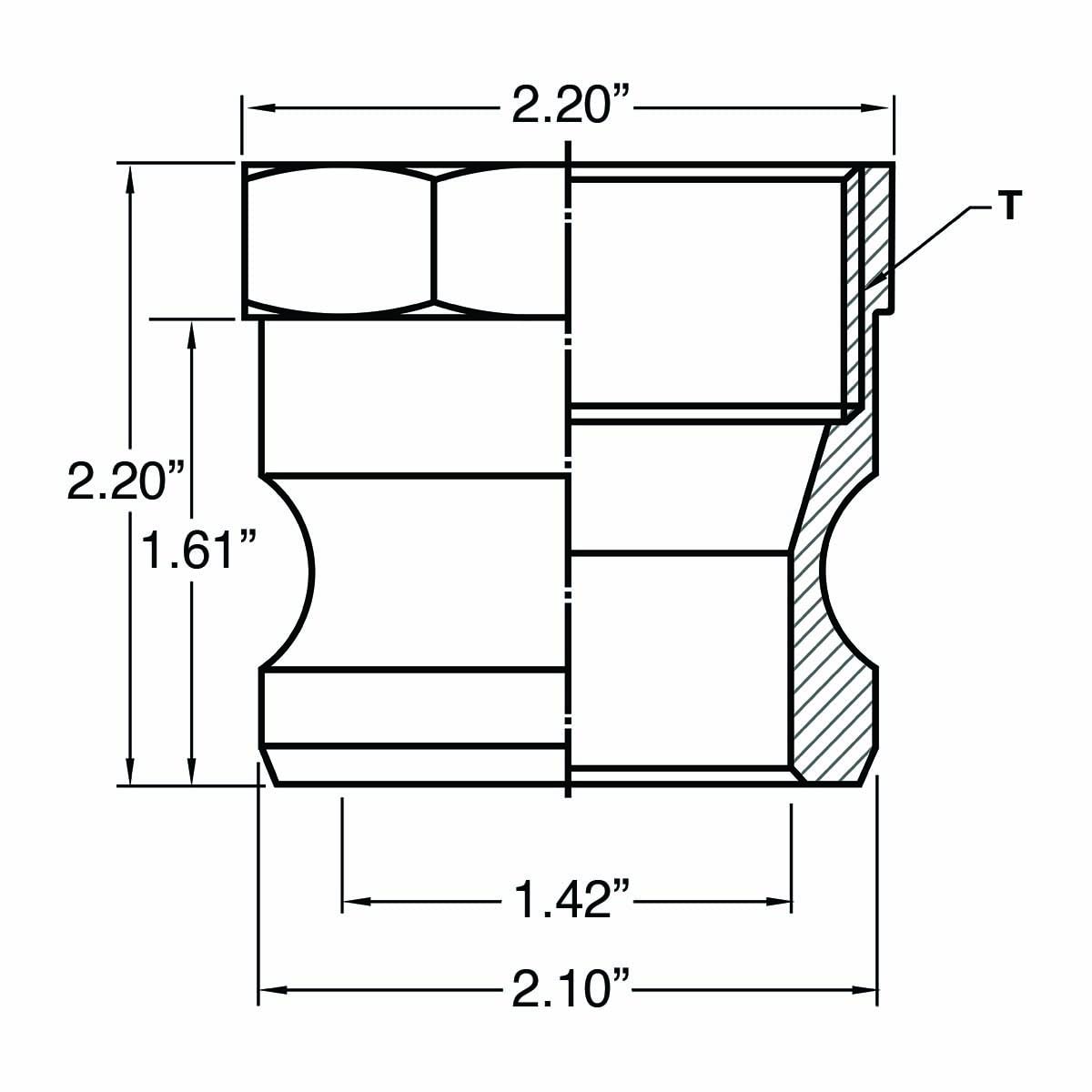 Gloxco Type A Cam and Groove Fitting,Stainless Steel 316, 1.5