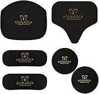 Kit Placa Tala Rígido Abdomên Flanco Costas Culote (Preto)