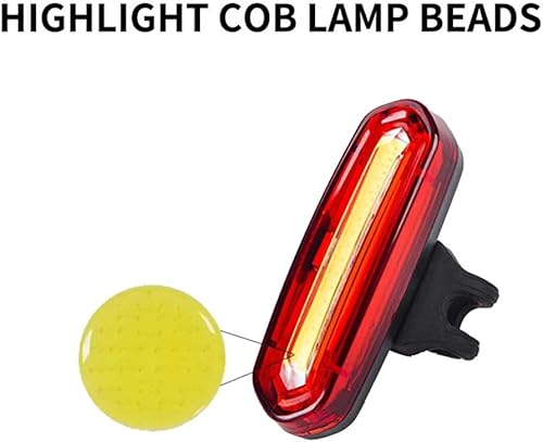 Miniatura 6 de Luz trasera LED recargable por USB, luces traseras superbrillantes de 3 colores, resistente al agua, IPX6, resistente a los golpes, paquete de 1