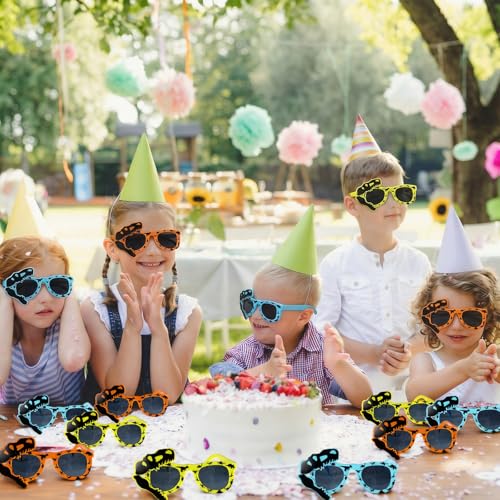 Saysurey 12 Pcs Dinosaur Glasses for Kids Dinosaur Birthday Party Dino Theme Glasses Photo Prop Jungle Classroom Vbs Supplies by Saysurey - Used condition - Image 4