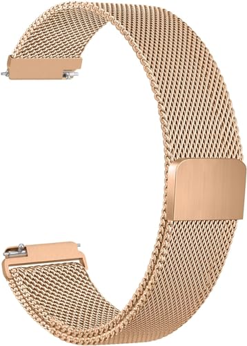 VEROX Stainless Steel 20mm Watch Strap with Magnetic Lock Compatible with Samsung Galaxy, Fast-Track, Ptron, Boat, Fire Boltt, Noise, Dizo, Beatxp All 20MM Watch- Gold (B0D5Y8259S) Amazon Price History, Amazon Price Tracker