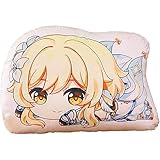 PETA Genshin Impact Hugging Pillow, Anime Plush Stuffed Kawaii Soft Game Hugs Pillow, Both Sides Image Printed Plush Hug Pillows Toy Gifts, Traveler Lumine Amber Klee Mondstadt 18x14 inch(Lumine)