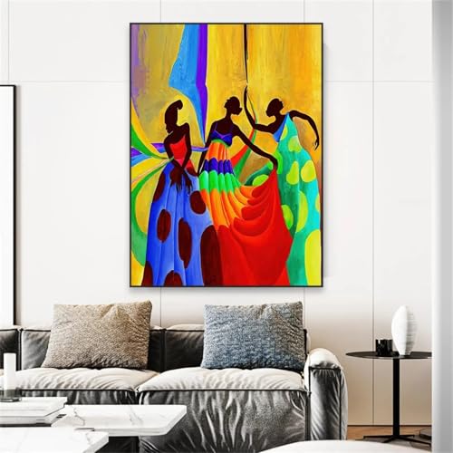 Affiche d'art mural femme africaine graffiti 21x30cm