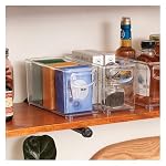 iDesign Slim Clear Plastic Stackable Storage Bin, Tall Narrow, 4-Pack - Image 2