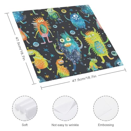 Servilletas de Tela Reutilizables Estampado Estrellas y Burbujas miniatura 2