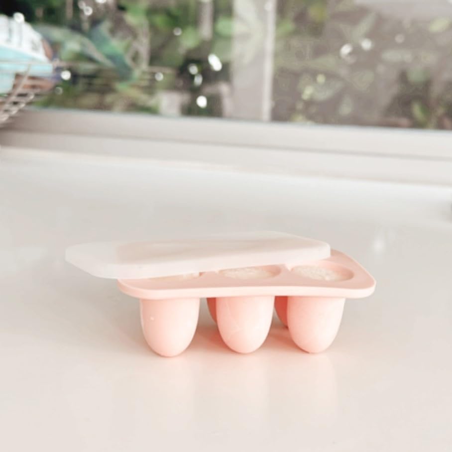 Image of Ali+Oli (2-Set) Breastmilk Freezer Trays (Pink) BPA-Free Food-Grade Silicone, Perfect Size Portions Fit Into Our Pacifier Feeder Sets, Infant & Toddler Teether Soother, Fruit Teethers for Babies