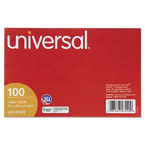 Cartes d'index vierges 4x6 pouces fiches de révision blanches paquet de 100