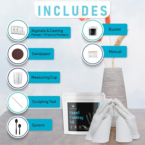 Hula Home XL Hand Casting Kit for Families, Up to 6 Hands (Adults and