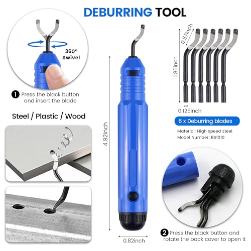 45 Pcs 3D Printer Tool Kit, 3D Printer Accessories Includes Nozzle Cleaning Kit, Deburring Tool, Files, Pliers, Removal Scrapers Suitable for 3D Print Removing, Cleaning, Finishing - Image 3