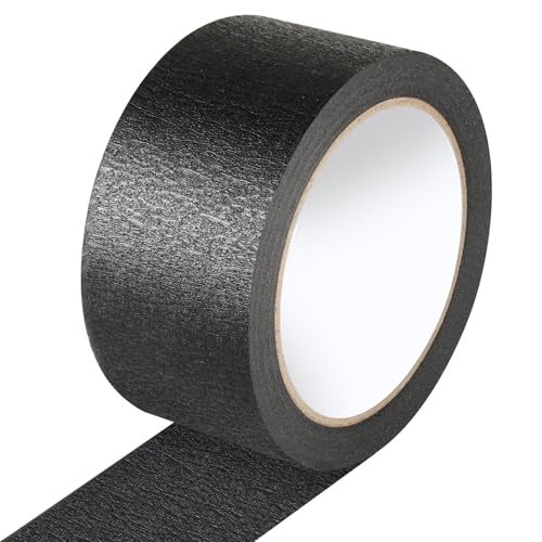 Image of Black Painters Tape - 2 Inch Wide Black Masking Tape - Multi-Surface, Smart Adhesion, Indoor & Outdoor - Paint Tape for Artist, DIY, Labeling, Car, General Purpose - 90FT Total