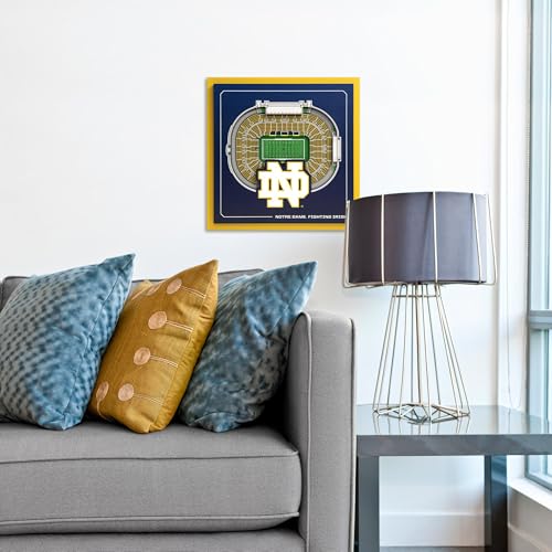 Image of YouTheFan Officially-licensed NCAA Stadium Series 3D Wall Art - multi-layer team stadium replica, detailed sports fan gift, indoor decor