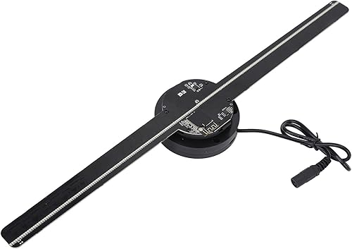 ASHATA Ventilador holográfico 3D, proyector WiFi de proyección holográfica con 224 cuentas de luz LED, 16.5 in, reproductor de publicidad 3D, para
