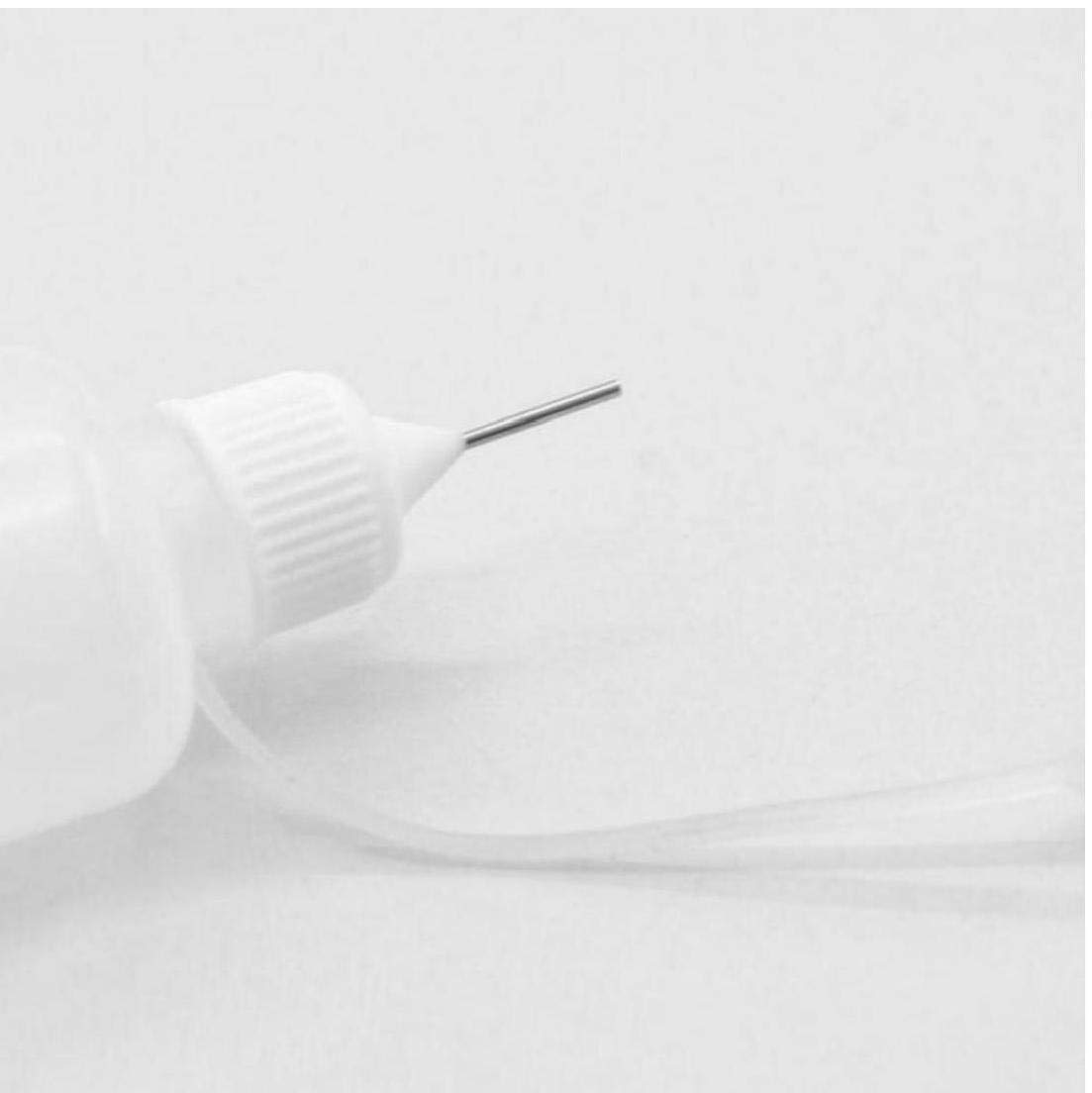 Precision Tip Glue Applicator Bottles (2-Pack, 30ml) - Transparent Squeeze Bottles With Fine Metal Tips For Crafts, Quilling, Painting