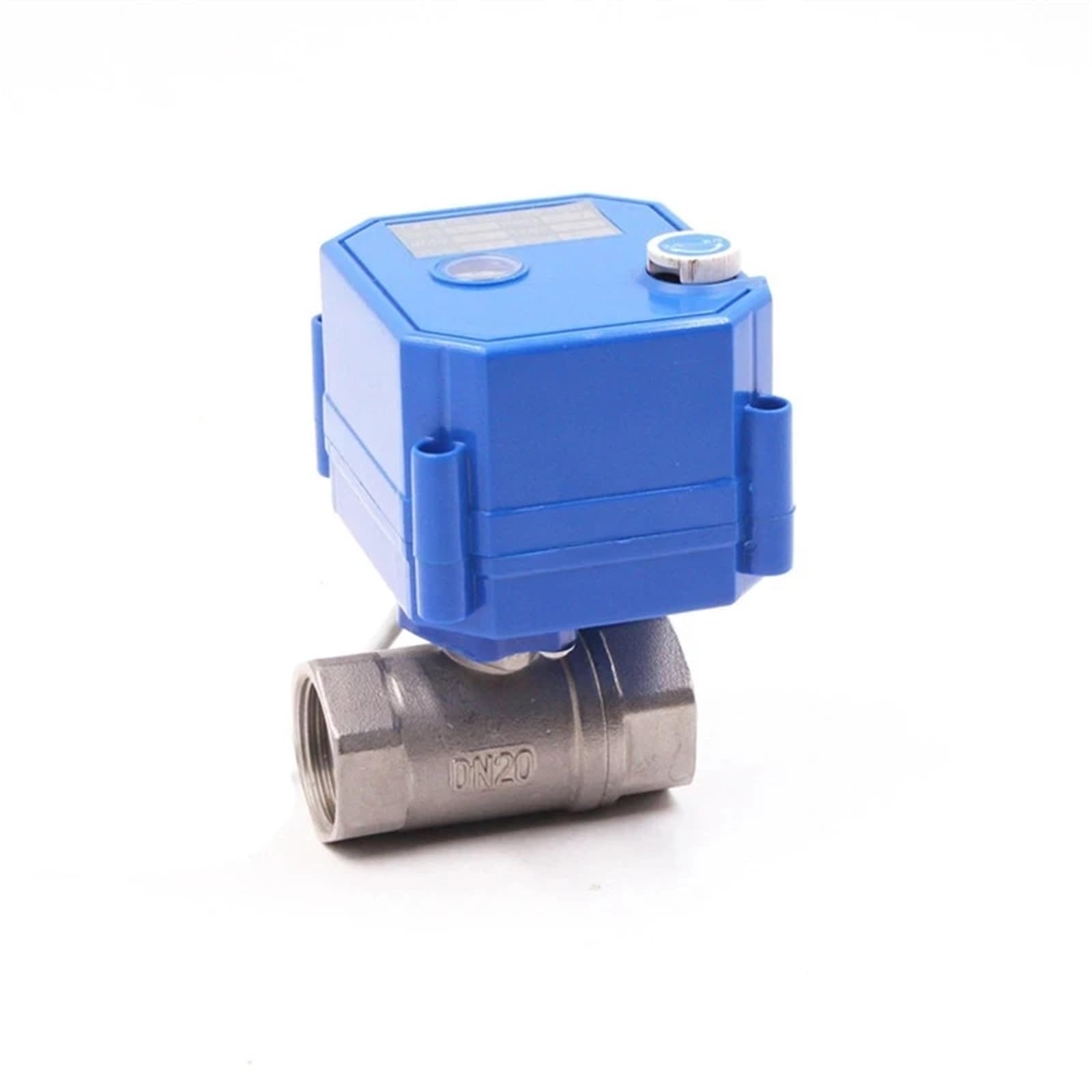 Elektryczny zawór kulowy 0,5 cala 1,9 cm 2,5 cm z ręcznym przełącznikiem siłownikiem AC/DC 9-24 V 304 ze stali nierdzewnej (12VDC-CR04,0,5 cala)