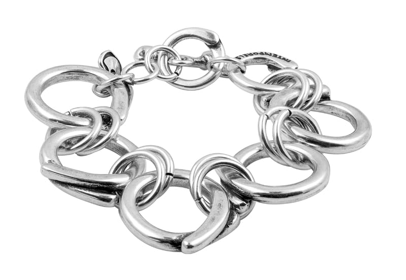 Ciclon1998 - pulseras eslabon aros - bañado en plata de ley - joya artesanal - ideal para regalo - coleccion Essential - 152200