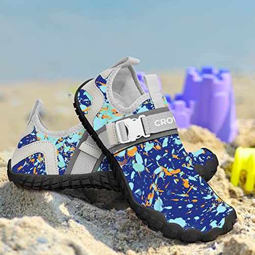 CROVA Boys Water Shoes Swim Shoes for Kids Girls Toddlers Sports Ultra Light Totally Drainage Quick-Dry Aqua Socks Barefoot Slip-on4