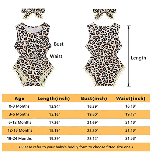 Ahegao 3-6 Months Infant Girls Leopard Rompers For Toddlers Cute Tan Bodysuits Crewneck Buttons Snap Design Jumpsuits With Tassel Kids Boy Casual Sleeping Sleeveless Lovely Clothes #TOP4