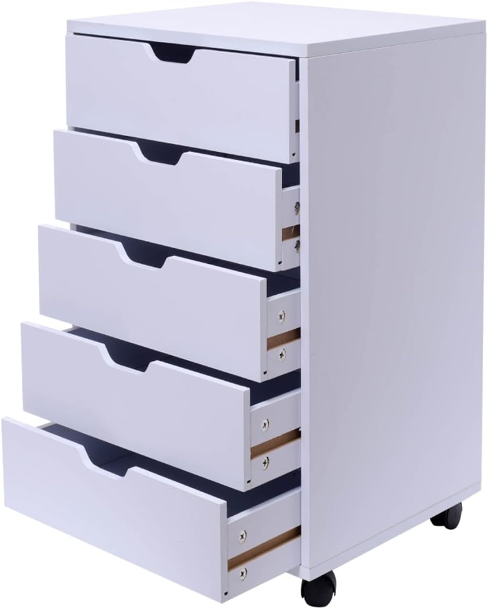 Filing 5Drawer Wood Filing Mobile Storage for