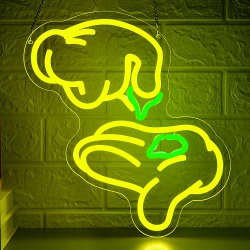 Image of Weed Neon Signs for Wall Decor Green Leaf Neon Light Hand Neon Light Sign Weed Wall Decor Dimmable LED Wall Art for Man Cave Bedroom Hotel Shop Bar Garage Decor Gifts for Men,Size 13.8 * 12.7in(P025)