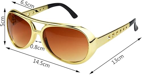 Miniatura 2 de Conjunto de 2 piezas de discoteca de los años 50 y 60, disfraz de estrella de rock dorado para adolescentes y adultos, disfraz de cosplay