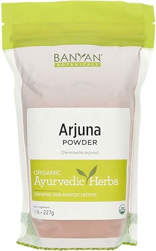 Banyan Botanicals Polvo de Arjuna orgánico  Polvo de corteza de arjuna (Terminalia Arjuna)  Suplemento tradicional de hierbas para una función