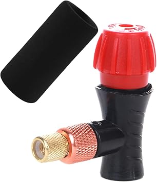 VILLCASE Co2 Inflator with Black Foam Sleeve, Bicycle Tire Inflator for Mountain and Road Bikes, Portable Co2 Pump Set for Bike Tire Inflation and Insulation