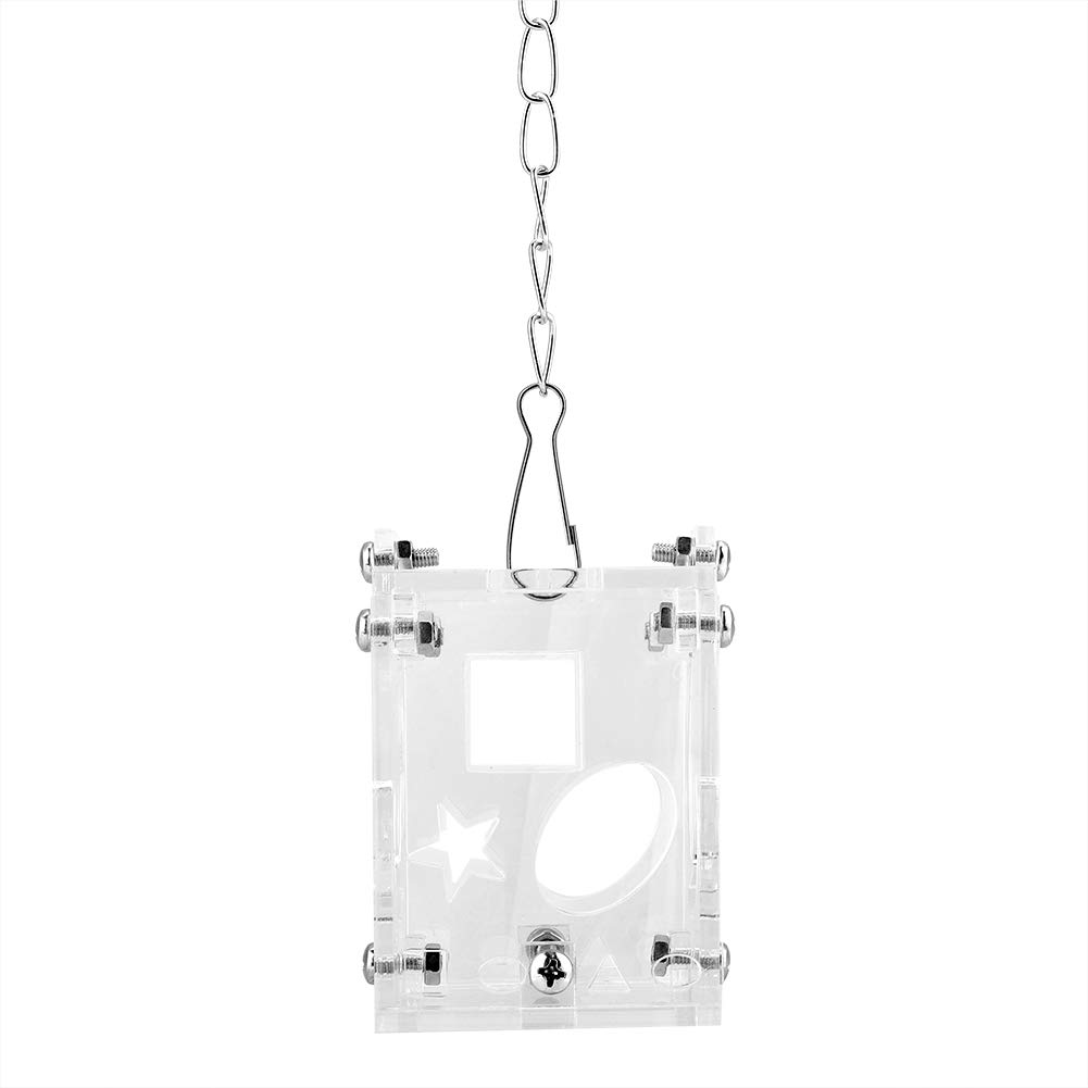 Rengue Acrylic Feeder, Transparent High Temperature Proof Puzzle Food Basket with Different Shapes Lattices for Birds Hamster Rabbit Squirrel - image 2