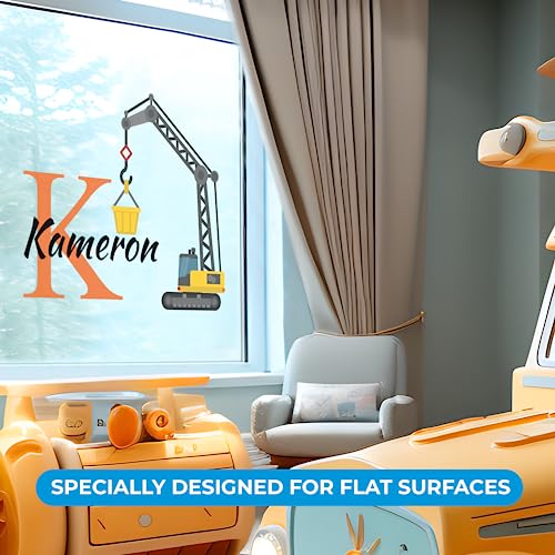 Vinilo Decorativo Infantil Grúa Construcción Personalizable miniatura 5