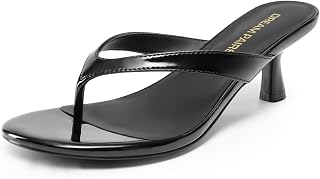 DREAM PAIRS Women's Dress Kitten Heel Sandals Flip Flops