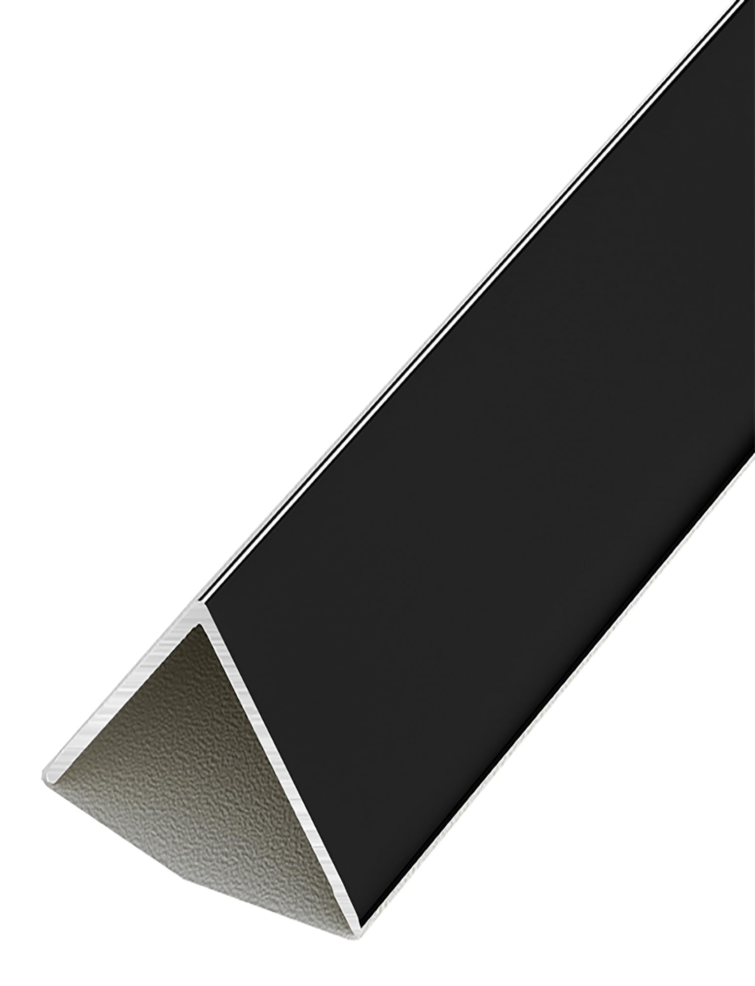 Protector de Esquina en Forma de L de aleación de Aluminio: Protector de Borde Duradero for Paredes, Puertas, gabinetes y más(Black,1x270cm)