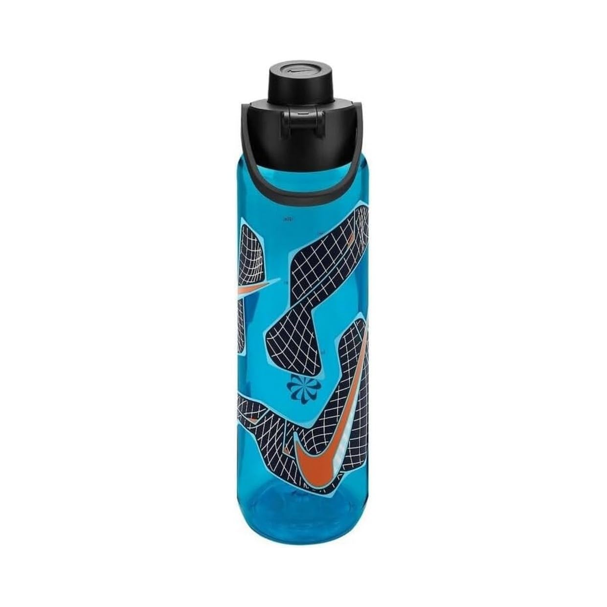 Nike TR Renew Recharge Chug Bottle 24oz 709 ml Water Bottle Sports Bottle Training Fitness Graphic, Blue Fury/Black/Hyper Crimson/Blackened Blue