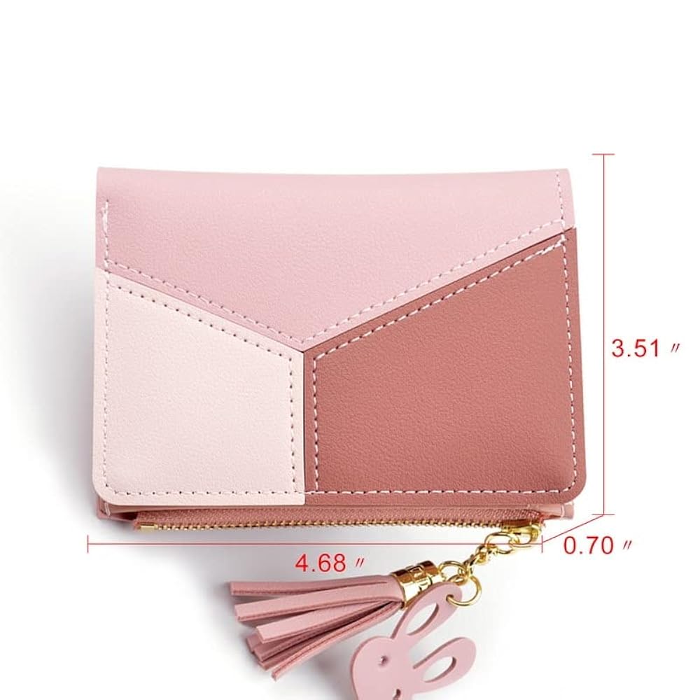 ☆LEMASQUE☆ Dow Soft Women's Leather Card Wallet Powder Pin Faux Leather Wallet - Blush – BANDI Wear