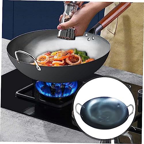 Wok de hierro azul grueso Ciieeo antiadherente redondo miniatura 4