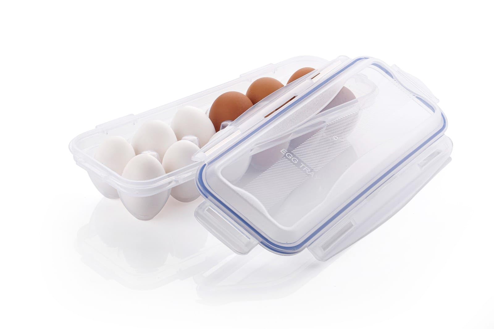 Leawall Egg Tray Storage Box for Fridge | Plastic Egg Storage Container with Leak-Proof Lid | Holds 12 Eggs | Durable & Convenient Egg Organizer for Kitchen Fridge-image-10