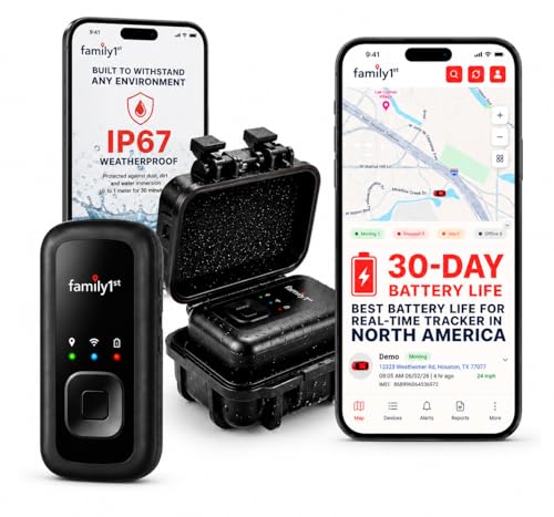 Image of GPS Tracker for Vehicles & Cars - Real-Time Tracking Device with App, 30-Day Battery, Waterproof Magnetic Case, Hidden Design, Geofencing, Kids & Seniors, iOS & Android, Subscription Needed.