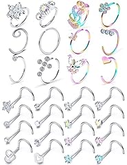 20G-Twisted nose rings