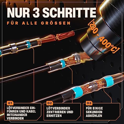 Lötverbinder Baurix Set mit 200 Stück – IP67 Schrumpfverbinder