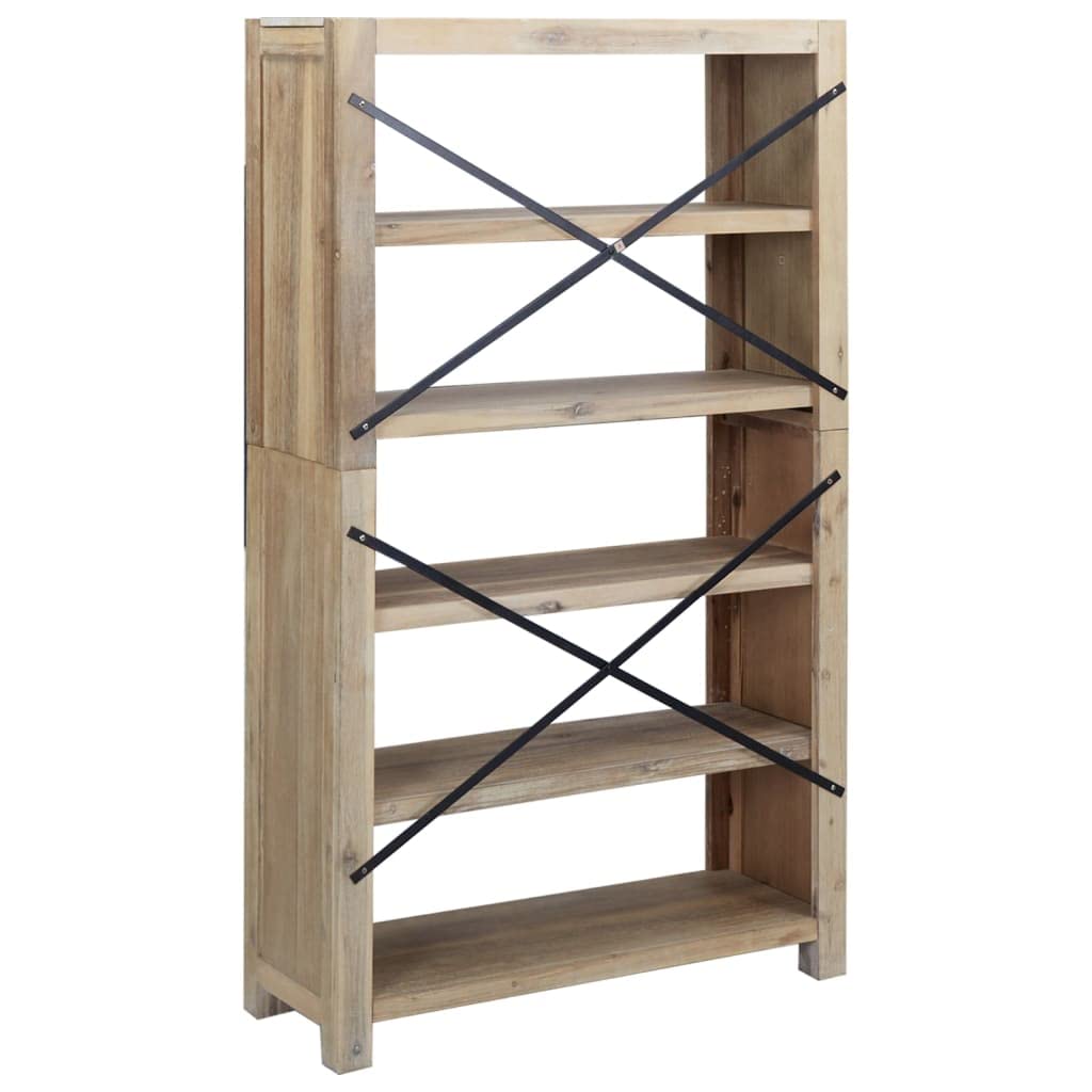 SYDE Scaffale a 5 livelli in legno di acacia, 80 x 30 x 140 cm