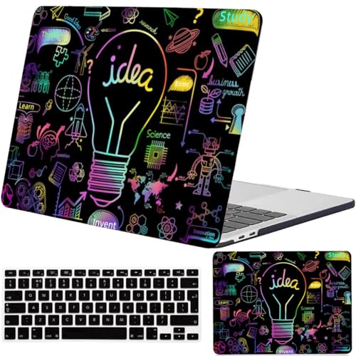 Coque MacBook Air 13 Pouces A2337 A2179 A1932 Idée Noire Plastique Rigide et Protection Clavier