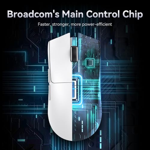 ATTACK SHARK X11 Gaming Maus mit Magnetspannungsdock, PixArt PAW3311 Sensor, BT/2,4G Wireless/Wired, 22000 DPI, Büro- und Gamertool für Win11/Xbox/PS/Mac (Weiß) 6