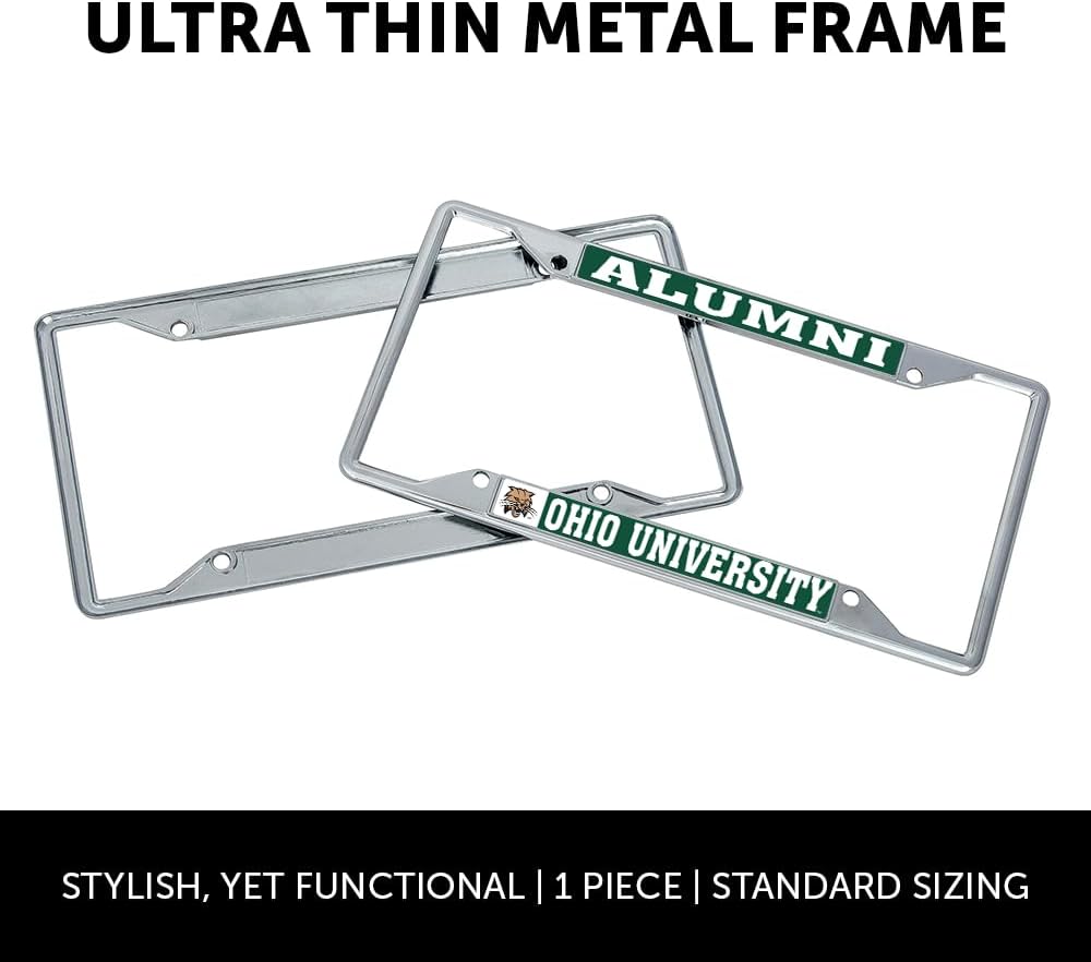Desert Cactus Ohio University Car Accessories Bobcats Metal License Plate Frame and Tag Holder for Front or Rear of Car (Alumni) - Image 2