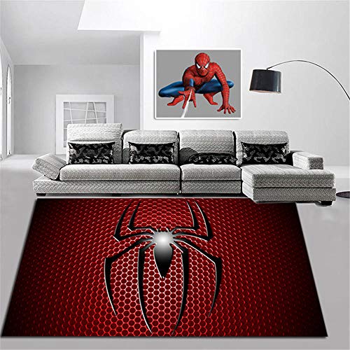 KIKCY Bande dessinée Spiderman Tapis Enfants Anime Tapis antidérapant Salon Chambre Marvel tapis-140 * 200 cm_TF-81
