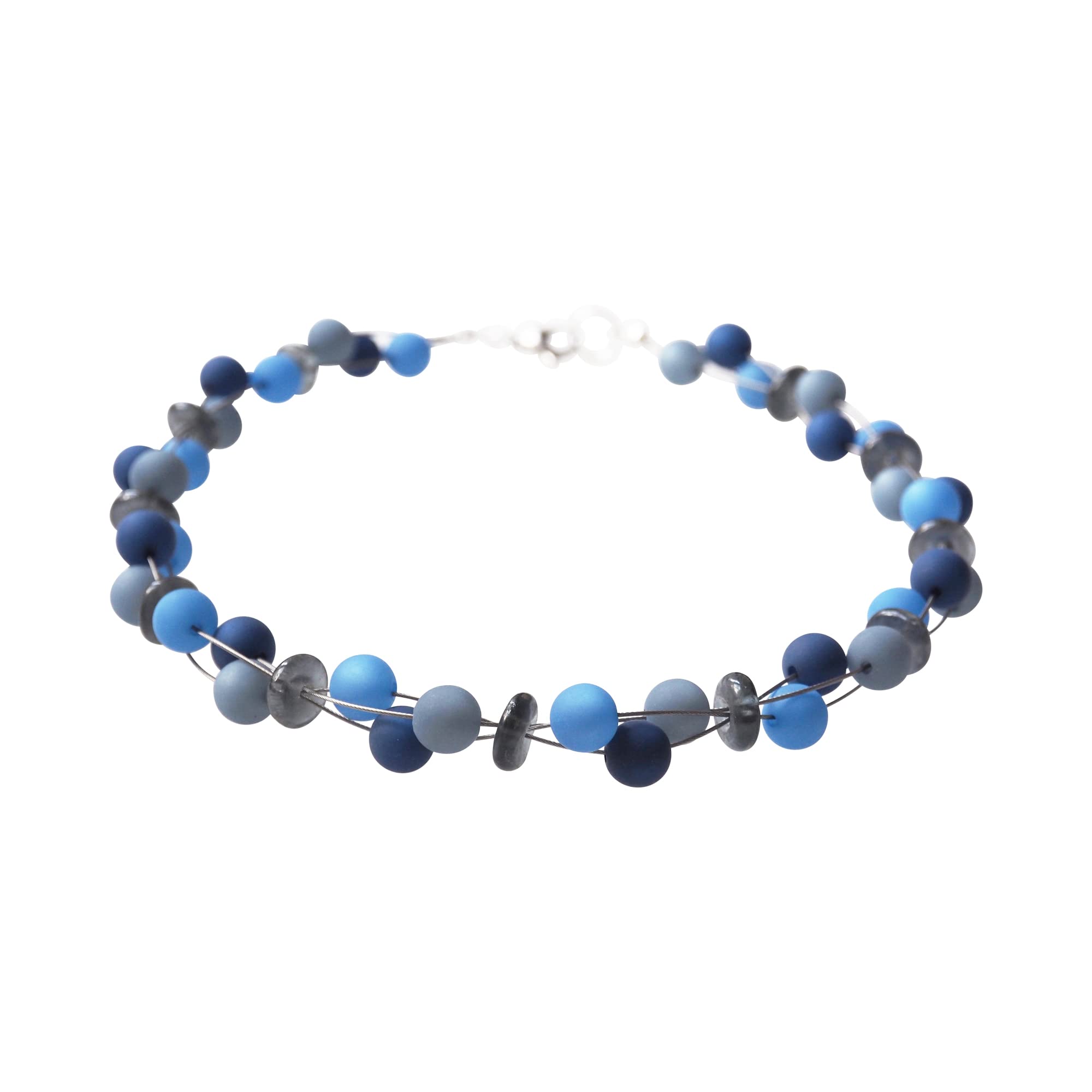 Polariskette blau capri grau Kette graublau