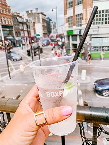 Kingseal "Jumbo" Paper Drinking Straws, Fsc Certified, Paper Wrapped, 7.75" Length X 6Mm Diameter, Black, Biodegradable, Earth Friendly, Bulk Pack - 400 Straws Per Box #TOP4