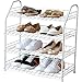 NYKK Organizzatori di scarpiere/scarpiera, ripiano PE Scarpiera a 4 Strati Scarpiera in Metallo Bianco Scarpiera for la casa Scaffali per Scarpe/Scaffale di stoccaggio per o