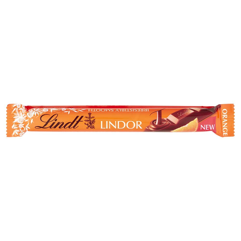 Buy Lindt LINDOR Milk Orange Chocolate Snacking Bar (Pack of 24) Online at desertcart UAE