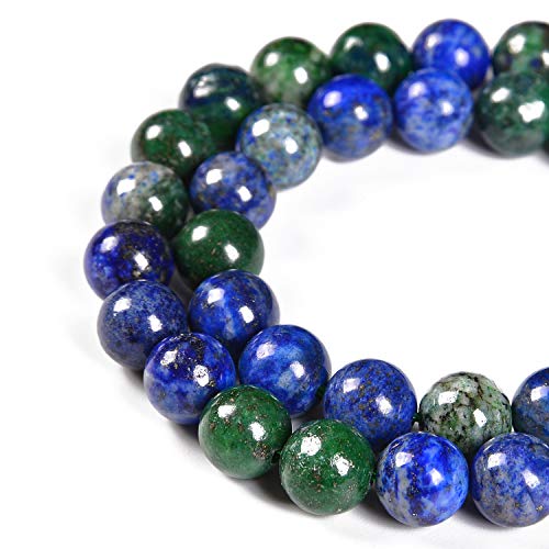 60pcs 6mm Natural Chrysocolla Lapis Lazuli Gemstone Round Spacer Loose Stone Beads for Jewelry Making 15.5' 1 Strand (Chrysocolla Lapis Lazuli, 6mm 60 Beads)